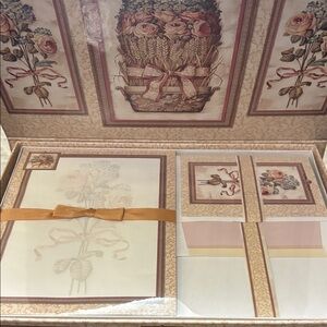 Floral Stationery Set with Ribbon